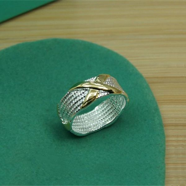 

cluster rings babyllnt 925 sterling silver letter gold x ring for women wedding engagement party fashion charm jewelry gift, Golden;silver