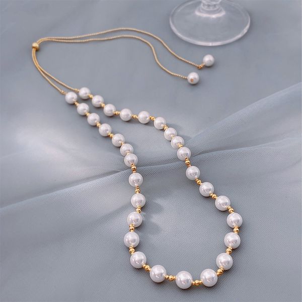 

xianlan224 pearl necklace female summer design feeling chain senior feeling light deserve to act the role of niche luxury decorati, Silver
