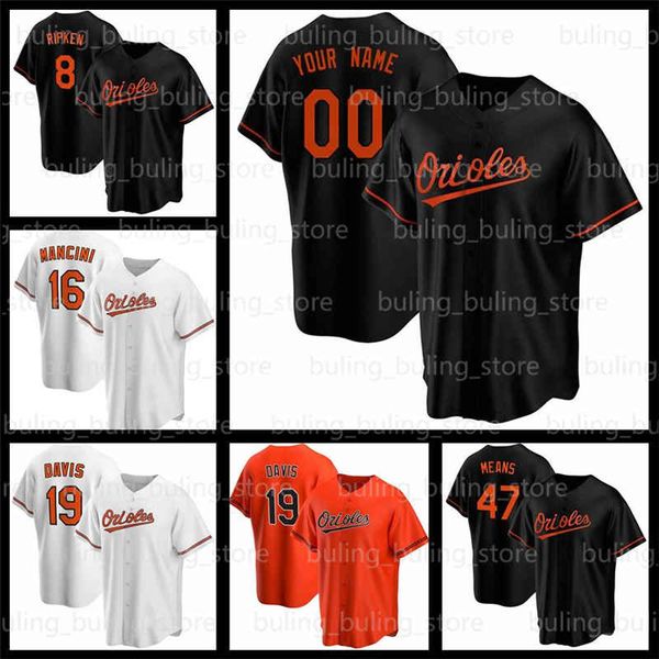

8 cal ripken jr jerseys orioles 19 chris davis kolten wong custom 15 chance sisco 22 jim palmer 37 dylan bundy mens santande, Blue;black