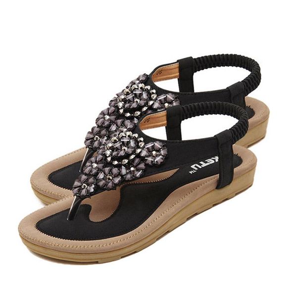 

sandals eagsity women flip flops outdoor party casual beach behemia style, Black