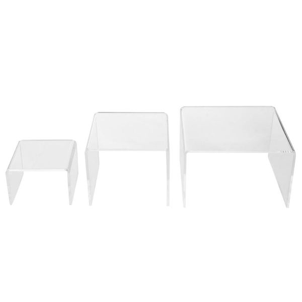 

frames 3pcs dessert display stands acrylic jewelry holders u-shaped organizers racks