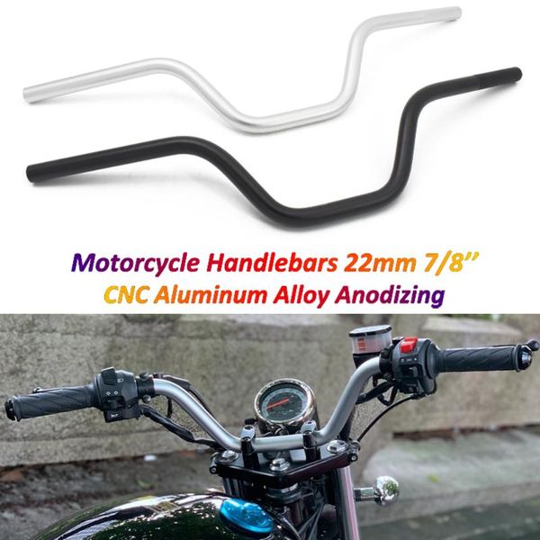 

handlebars 22mm 7/8'' motorcycle handlebar for renthal cnc aluminum alloy handle bars fits pit bike cafe racer cb500x nc750x fz6