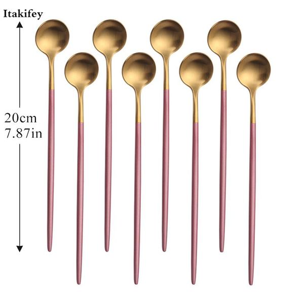 

cutlery tableware mixing cocktail spoon spiral pattern bar teadrop spoon stir bar tool bartender tools dinnerware spoons
