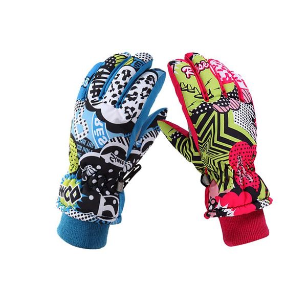

1 pair professional kids ski gloves winter warm snowboard gloves children motorcycle riding waterproof snow