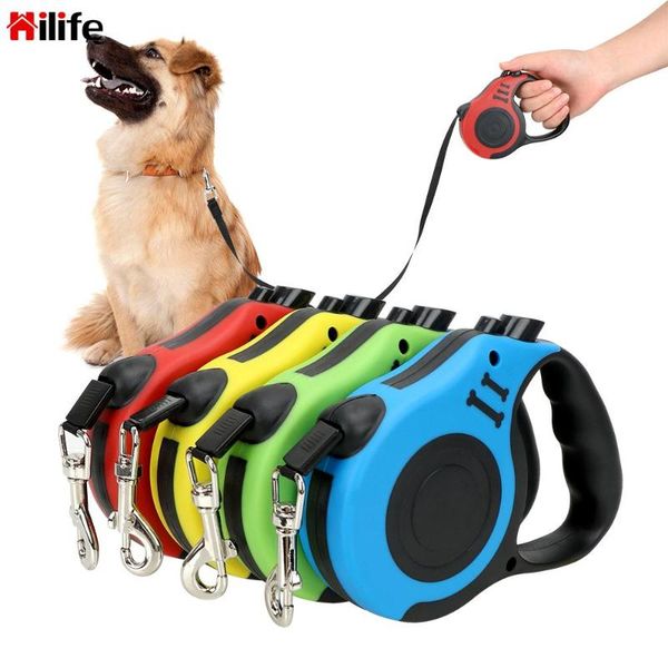 

3m/5m retractable dog leash puppy cat traction rope belt dogs walking running leads automatic flexible dog lead pet products