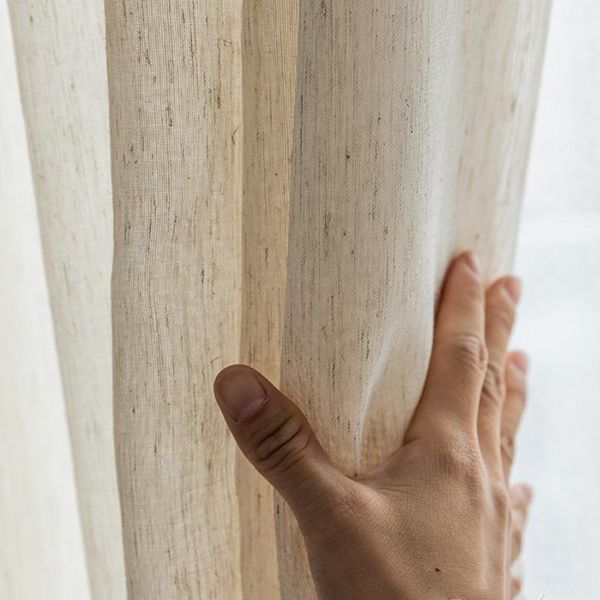 

curtain & drapes japanese style simple natural texture tulle fabric for living room home textiles window screens soft feeling panels