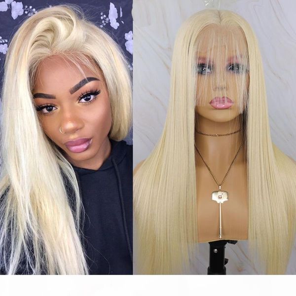

beautiful diary long straight synthetic lace front wig for women blonde wig high temperature fiber wigs with part, Black