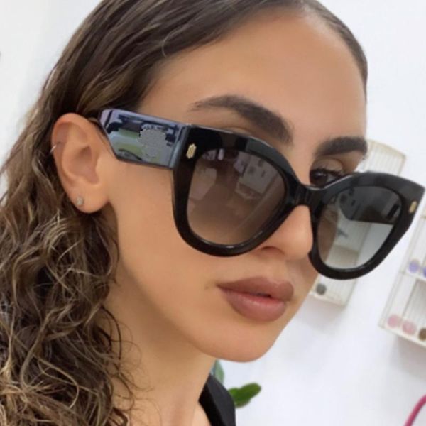 Occhiali da sole Cat Eye Women Trendy Large Oversize Vintage Style Gradient Female Sun Glasses Fashion UV400