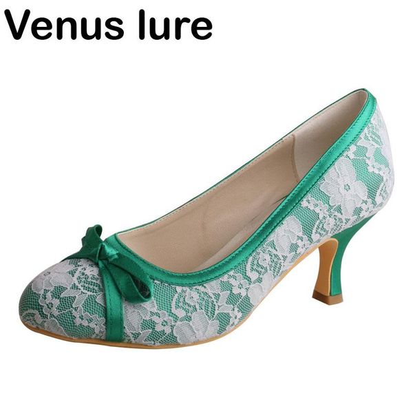

dress shoes green for women heels lace and satin closed toe prom court pumps wedding, Black