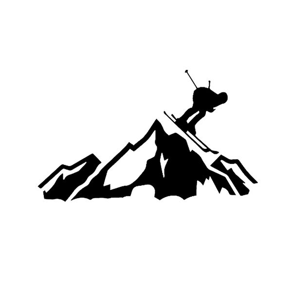 

17*10.2cm ski stickers on the car sigh car body window auto decoration car styling stickers and decals