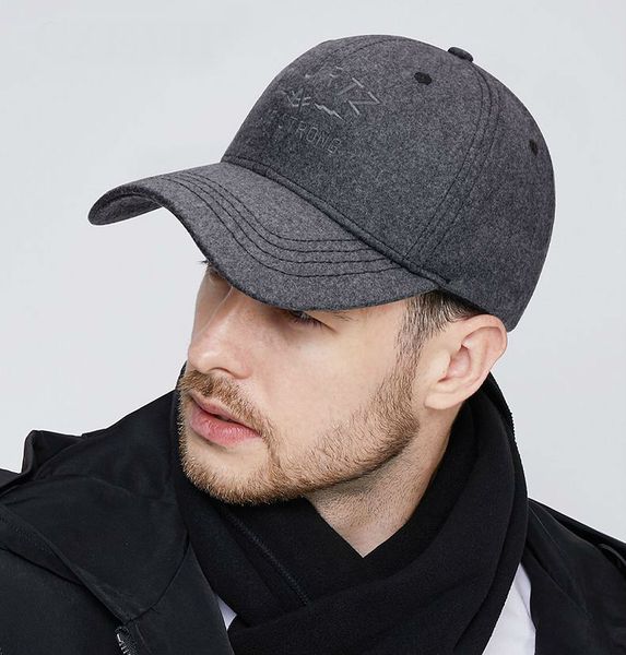 

2021 new winter dad felt hats head big man man's cap more size baseball caps 56-62cm 62-68cm t7n8, Blue;gray