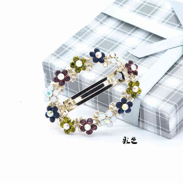 

chinese style products korean jewelry hairpin water diamond plum blossom headdress edge clip women's hair binding hollow hairdressing s