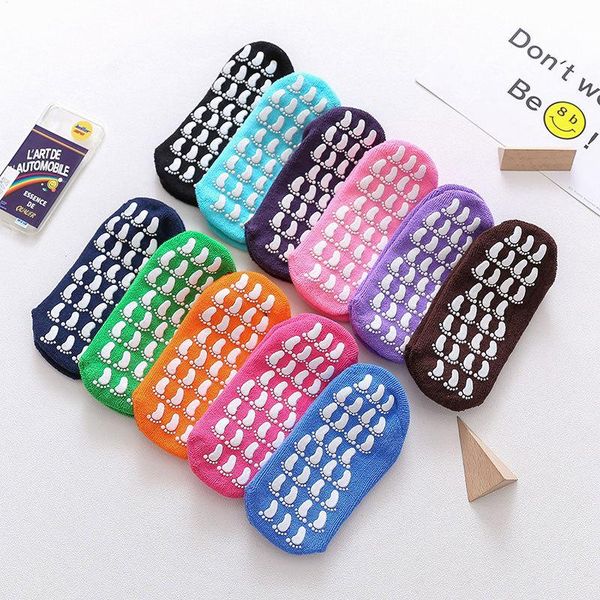 

sports socks 10 pairs pack thick towel non-slip floor & kids indoor trampoline women yoga foot massage, Black