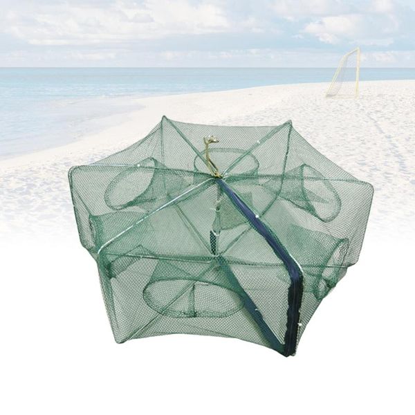 

foldable bait cast mesh trap net portable fishing landing net shrimp cage for fish lobster prawn minnow crayfish crab floating