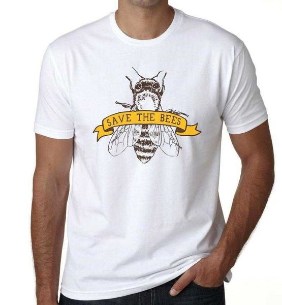 

men's t-shirts save the bees t shirt nature forest bee keeper environment climate change retro, White;black