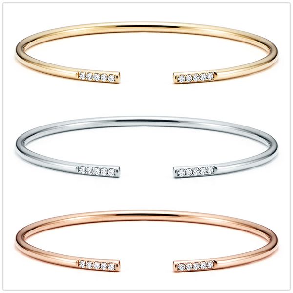 

2021 trend sterling silver gemstone bangle gold women luxury brand multicolor white elegant opening wrist bracelet men, Black