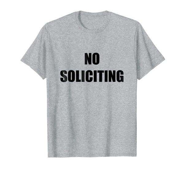

official no soliciting t-shirt, White;black