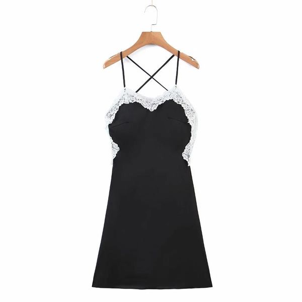 

casual dresses spaghetti strap sleeveless mini cami dress dlqz380, Black;gray