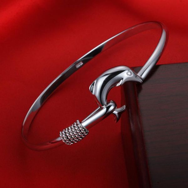 

charm bracelets fashion little dolphin open bracelet luxury classics for women and girls wedding party gifts 2021, Golden;silver