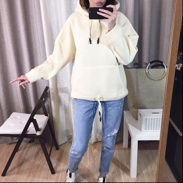 

urban style large oversize sweatshirt for women spring autumn warm female hoodie streetwear, Black