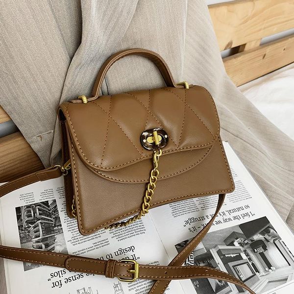 

shoulder bags women's 2021 handbags curved hijab acrylic lock diamond chain messenger bag