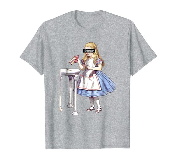 

alice in wonderland - drink me t shirt design, White;black