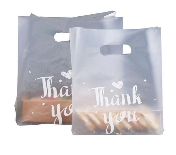 Dankeschön-Kunststoff-Brot-Kochen-Aufbewahrungs-Einkaufstaschen mit Griff, Party-Hochzeitsgeschenk-Tasche, Süßigkeiten-Kuchen-Verpackung, mattierte Handtasche