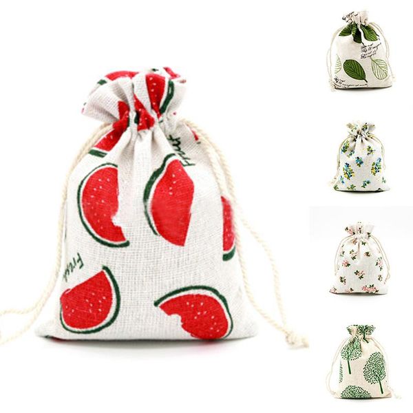 

storage bags drawstring cotton linen package bag travel women coin purse small cloth jewelry organizer candy christmas gift