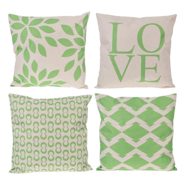 

pillow case 4pcs green pillowcase throw fashion cover protector
