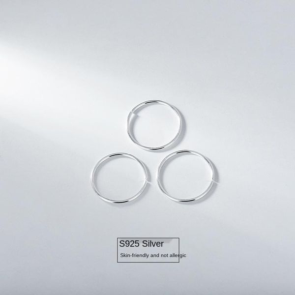 

wedding rings s925 silver circle ring 2021 smooth opening women's jewelry engagement for women holiday gift friendship, Slivery;golden