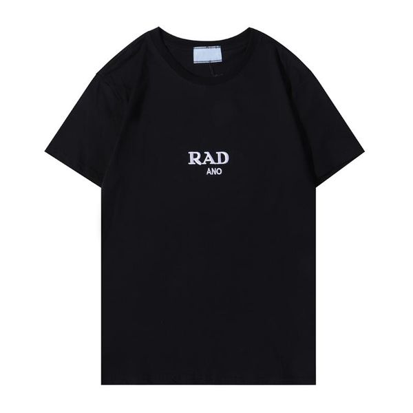 

men's t-shirts summer and women's t-shirt 2021 100% cotton letter logo embroidered short sleeve casual size s-xxl, White;black
