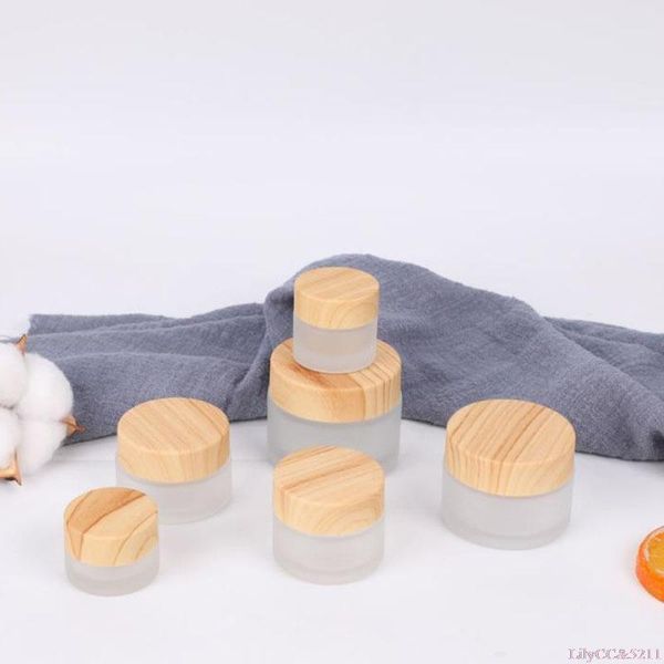 

storage bottles & jars 1 pieces 5g-50g refillable glass empty jar pots cosmetic makeup bottle face cream lip container