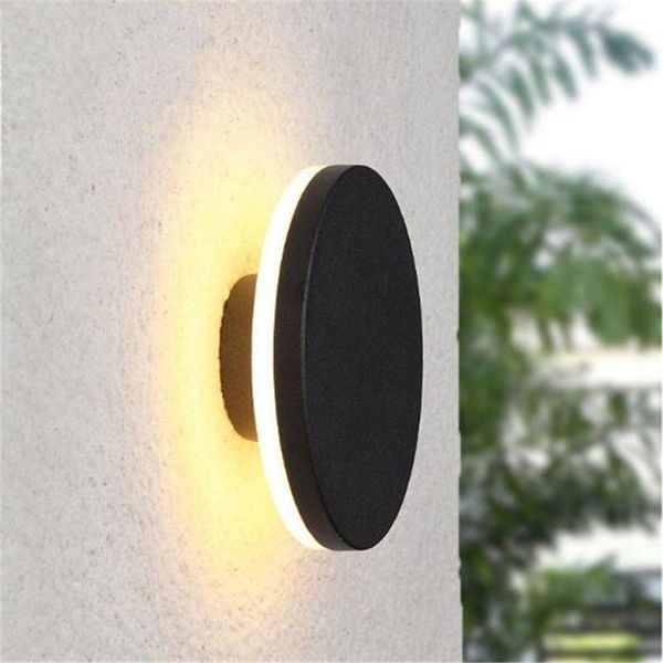 

wall lamps modern waterproof square/round black aluminum led lamp for bathroom bedroom aisle corridor porch light 110/220v