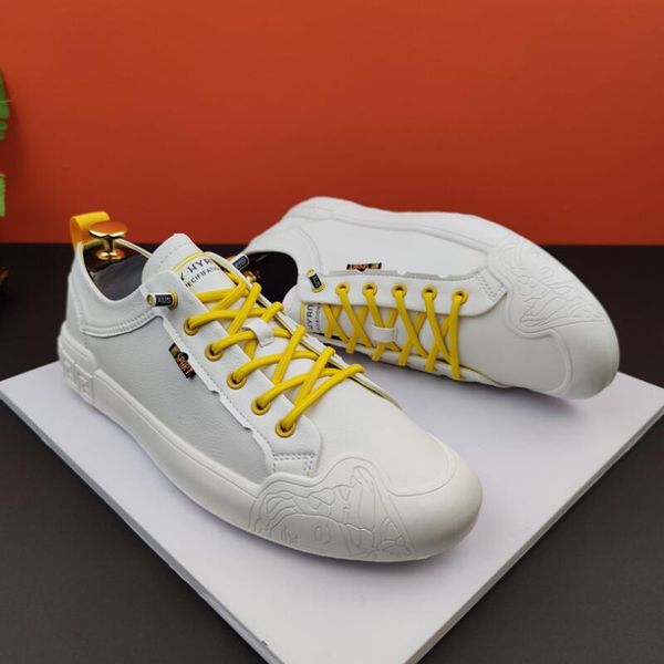 

european station chunxia style leisure leather shoes fashion super soft shoe trend zapatos hombre b35, Black