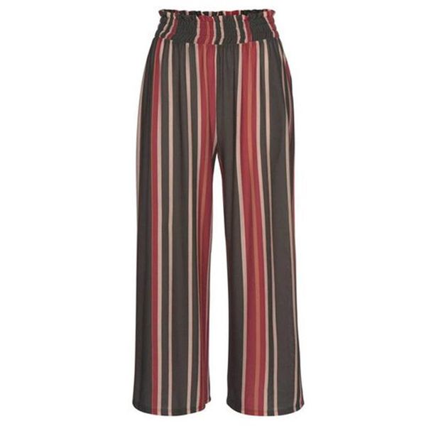 

women's pants & capris women high waist printing easy trousers long boho beach pockets casual striped cropped, Black;white