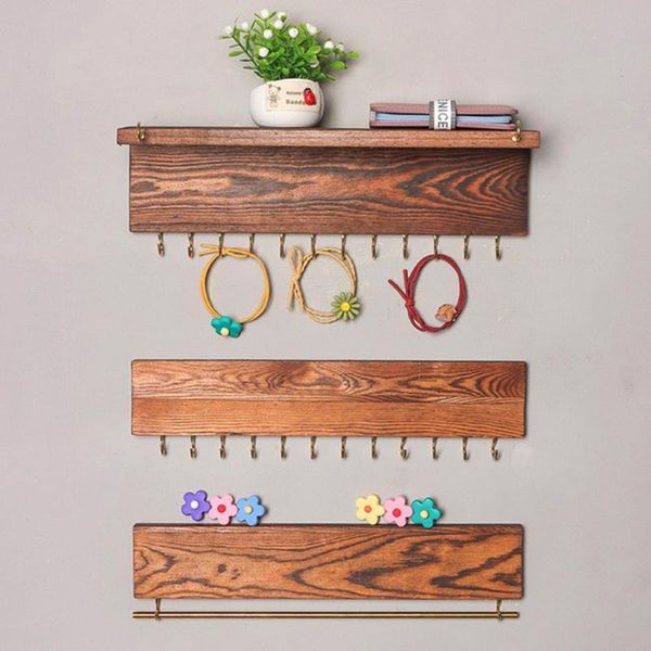 

jewelry pouches, bags set of 3 wooden organizers necklace bracelet hook racks, Pink;blue