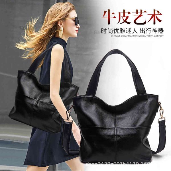

women's bag 2020 new high-capacity middle-aged leather women's soft single shoulder big foreign style messenger