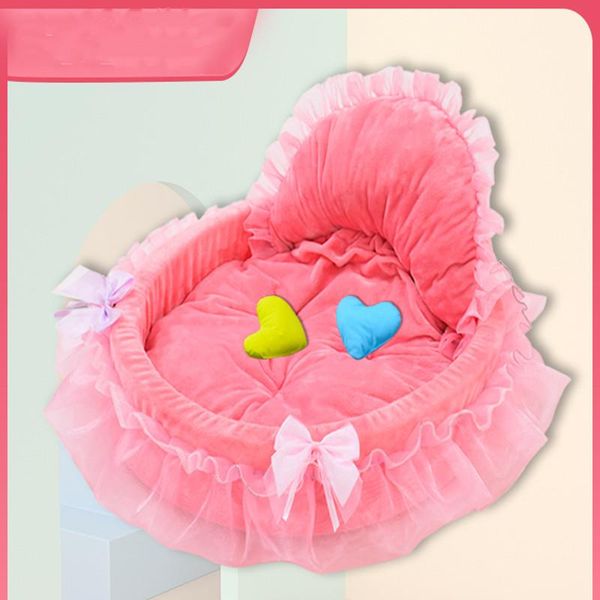 

cat beds & furniture detachable and washable litter for four seasons with mats autumn winter lace pet