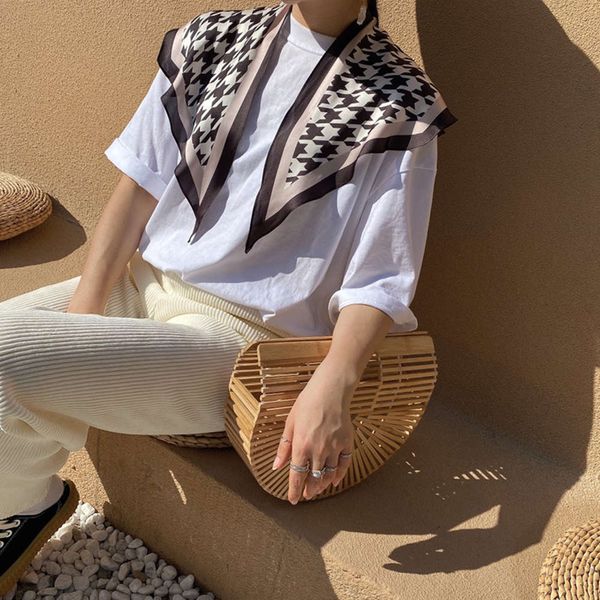 

autumn new korea dongdamen small silk women's fashion net red with shirt false collar scarf shawl, Blue;black