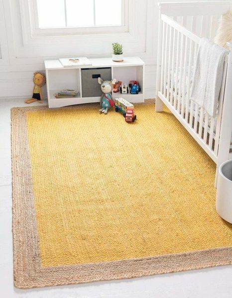 

carpets rug 100% natural jute reversible handmade rustic look runner area carpet
