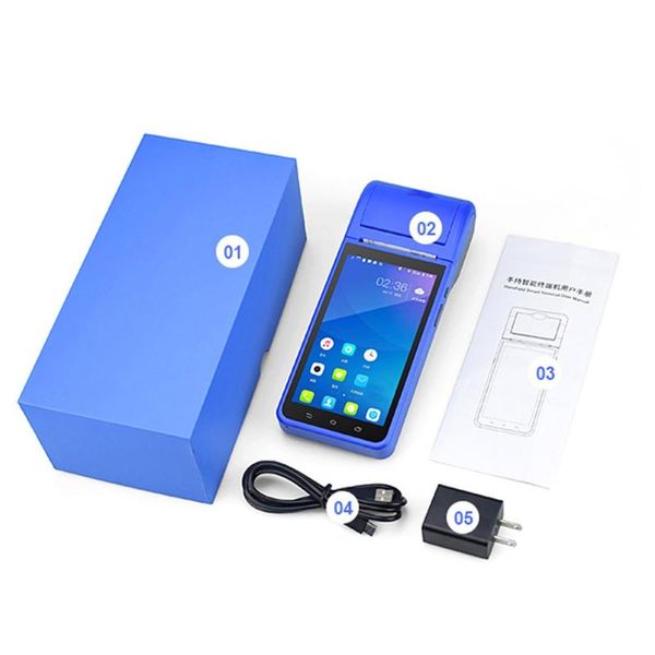 

power tool sets handheld pda pos terminal 3g wifi 5.5 inch hd ips display android 8.1 with 58mm receipt printer camera scanner 1d 2d