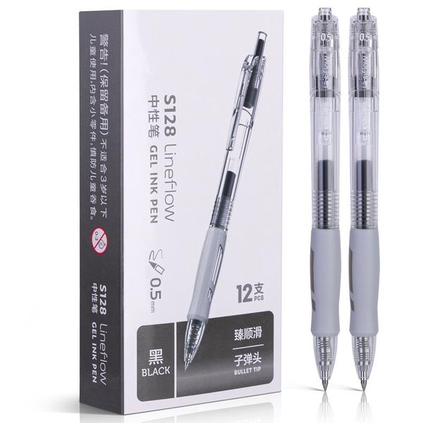 

gel pens 2pcs 0.5mm pen with refills for sign black ink smooth rotating low-key elegant business writing supplies