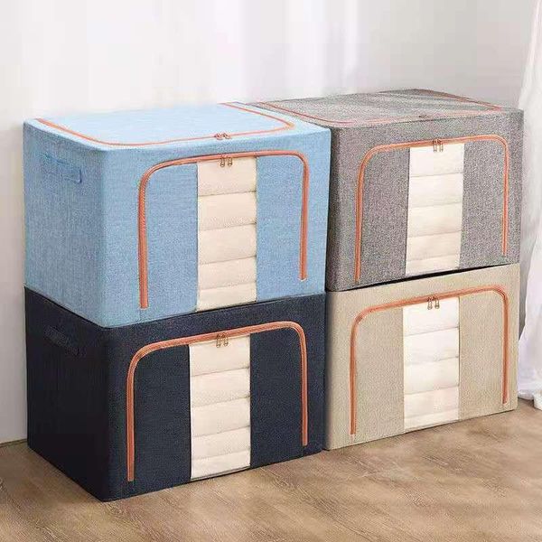 

clothing & wardrobe storage 72l foldable stackable container organizer with large window carry handles bedroom closet organization for beddi