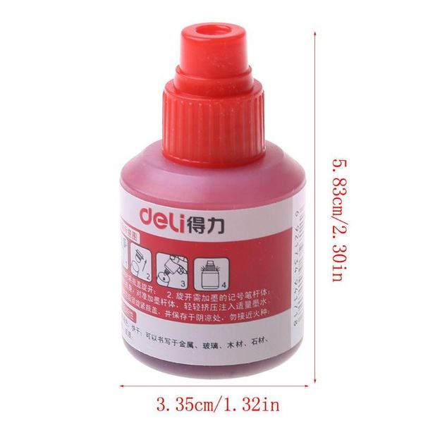 

12ml waterproof instantly dry graffiti paint pen oil ink refill for marker pens refills, Black;red