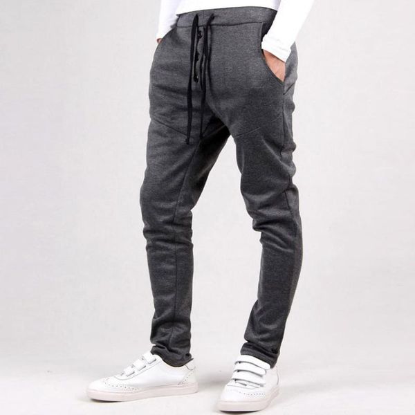 

men's pants icclek 2021 casual sports slim sweatpants baggy streetwear, Black