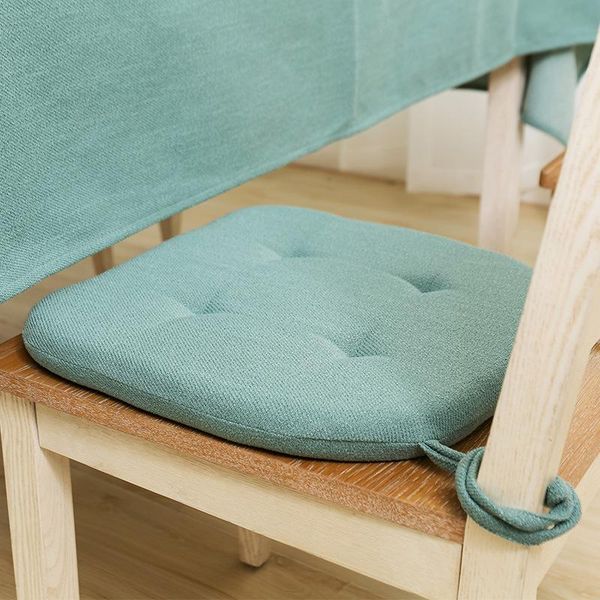 

cushion/decorative pillow modern linen seat pads chair cushion solid color garden patio home kitchen office dining 42x42x3.5cm