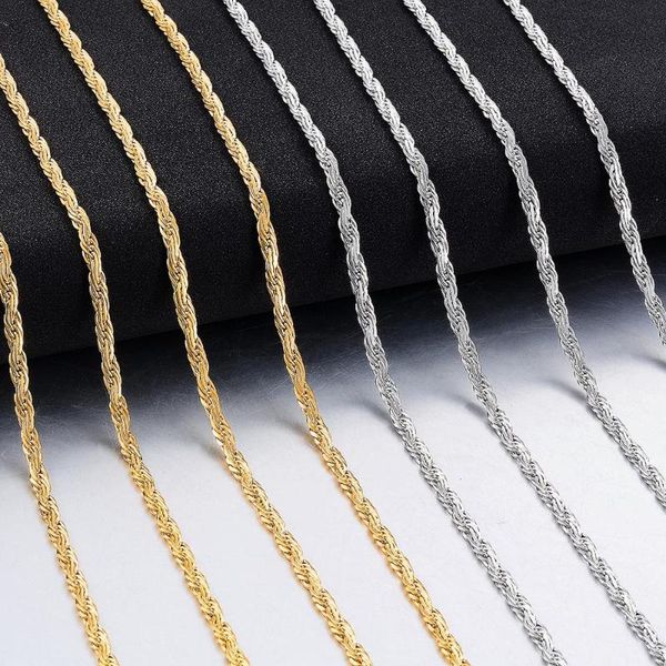 

chains fashionable stainless steel rope chain men and women jewelry, Silver