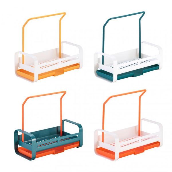 

kitchen storage & organization multifunction shelf sponge drain rack bathroom suction holder organizer sink accessories bath baskets