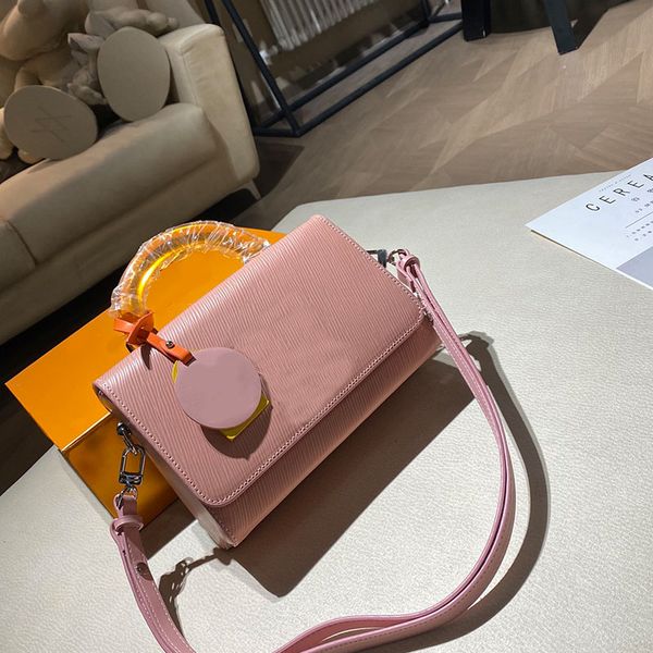 

twist handbags purse fashion crossbody shoulder bag medium cowhide leather handbag water ripple women flap messenger bag