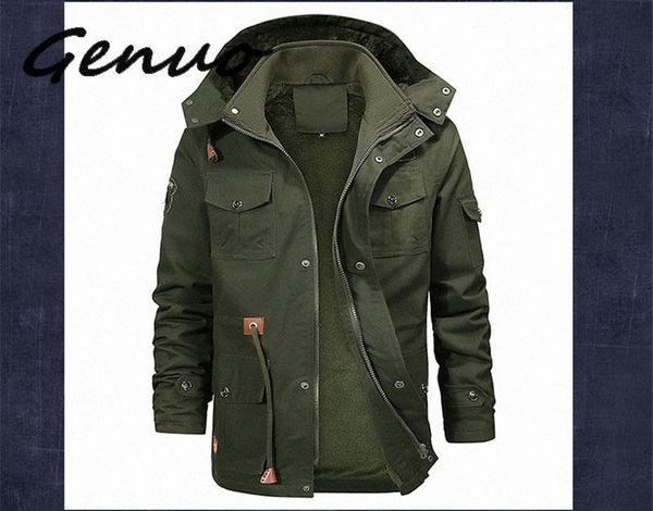 

men's trench coats genuo 2021 outwear fashion winter cotton jacket double fleece big size men coat, Tan;black